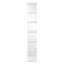 1Pc Glam White Open Shelving Rack With Mirrored Back Living Room Wooden Furniture
