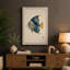 Blue Fish with Gold Japandi - Wrapped Canvas-1251548068-1251548090