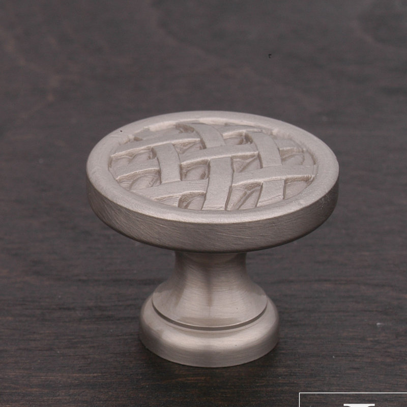 CK Series 1 1/2" Diameter Mushroom Knob, Satin Nickel (Pewter), Small