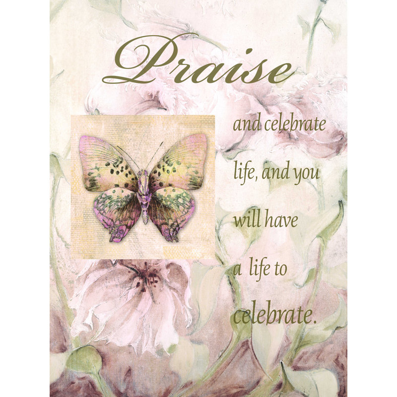 " Praise Butterfly 2 ", 12" W x 16" H