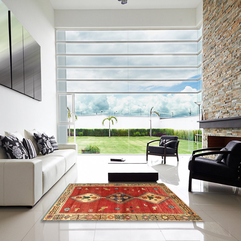 Bairiki Oriental Indoor Rug, Square 3'