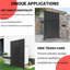 Metal Privacy Screen, 3-Panel Outdoor Divider With Hook- 72" H x 47" W