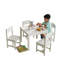 Ensemble de table avec 4 chaises en bois de style campagnard-158479352