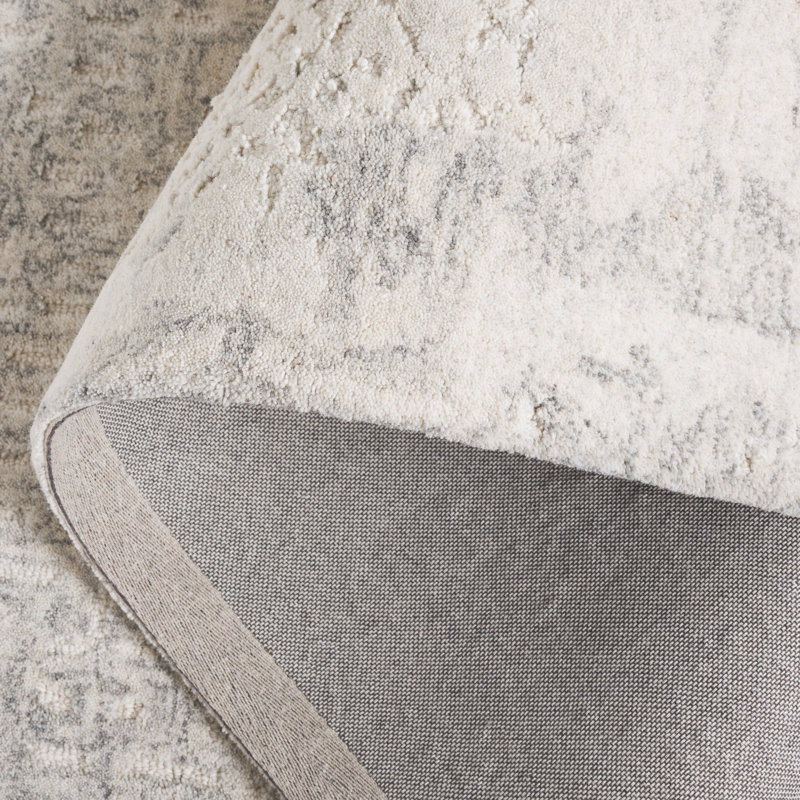 Nayim 101 Hand Tufted Wool; Cotton Abstract Rug, Rectangle 5' x 8'
