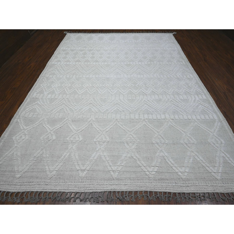 Tapis oriental d'inspiration marocaine noué à la main 8 pi 11 po x 12 pi 3 po Lexican
