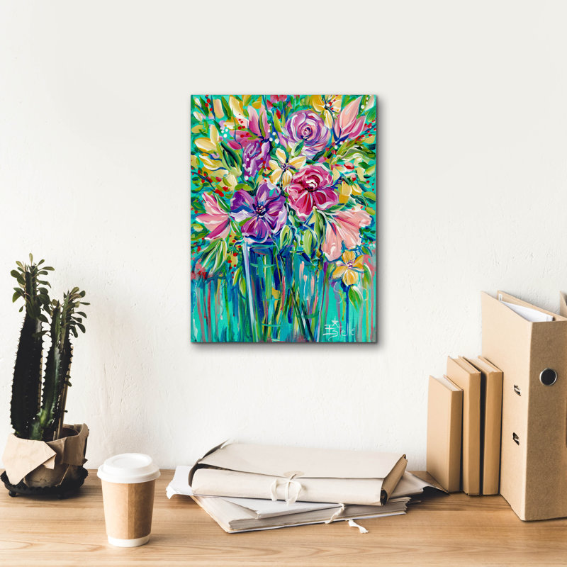 «Flower Gems» par Estelle Grengs, H 16 po x l 12 po x P 0,75 po