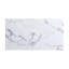 Table basse Modern Glam avec plateau en faux marbre 18 mm et base en acier inoxydable de style V en chrome