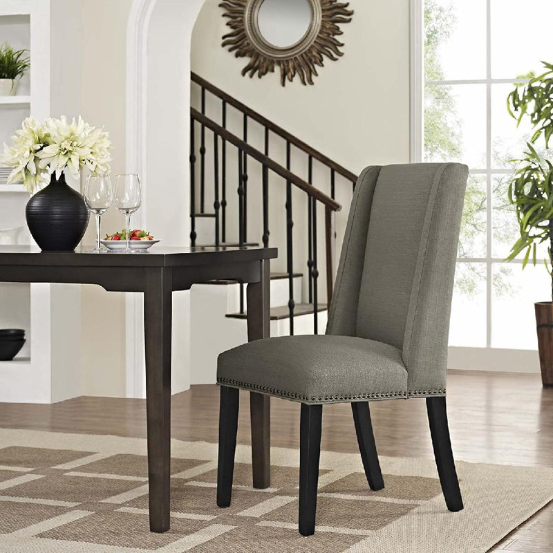 Chaise de salle à manger en tissu Baron Modway, Granit