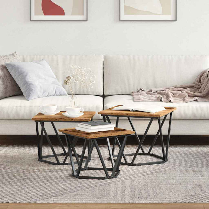 End Table Set, Dark Brown