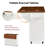 52" White Fluted Rolling Kitchen Island with Drop Leaf, Power Outlet & Adjustable Shelves - Storage Cart with 2 Doors, 2 Drawers & Walnut Color Top-211422344-211422347