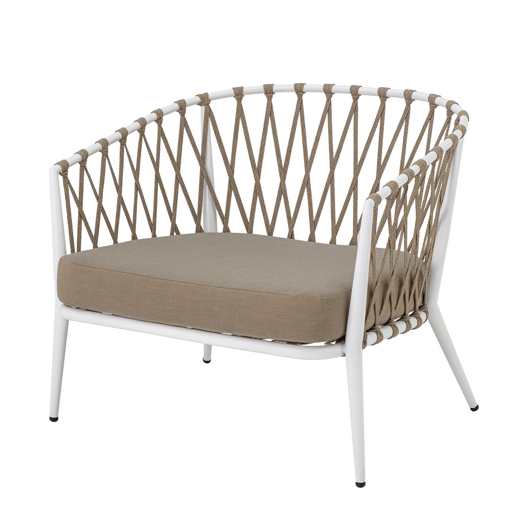 Bloomingville Chaise longue Cia métal blanc - 