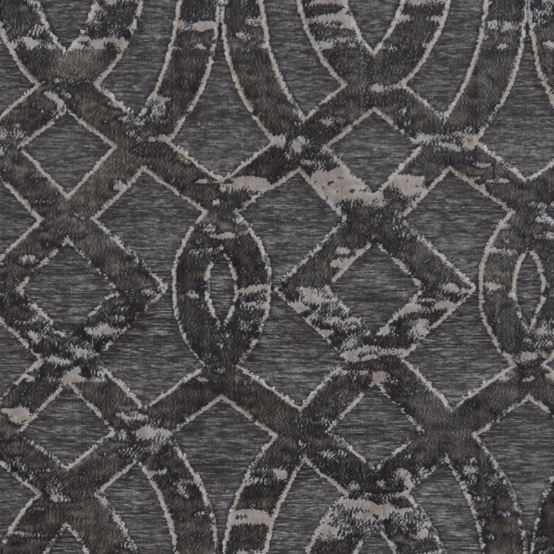 Kleinschmidt Hi Lo Trellis Performance Blue and Gray Rug, Rectangle 8' x 10'3"