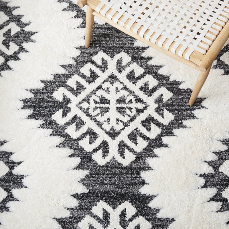Tapis performance à poils longs style marocain, Rectangle 2 pi 3 po x 4 pi
