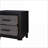 SOLUTO Grey &amp; Black Urban Farmhouse 2-Drawer Nightstand