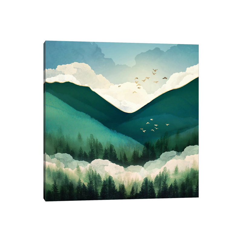 Emerald Hills - Imprimé, Toile tendue, H 26 po x l 26 po x P 1,5 po