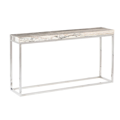 Onyx Console Table, Stainless Steel