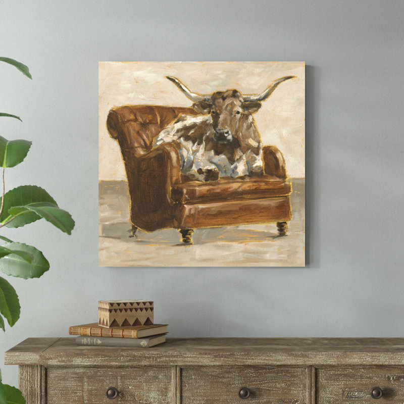 "Refined Comfort I" par Ethan Harper, reproduction d'art sur toile tendue résistante aux rayons UV, H 30 po x l 30 po, Doré