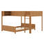 Lit superposé en bois classique avec tablette de rangement, échelle-1796647394