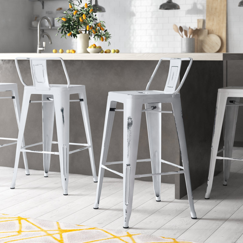 Tabouret de comptoir et de bar Devan, Noir, noir, noir, noir, Tabouret de comptoir (siège d'une hauteur de 26 p