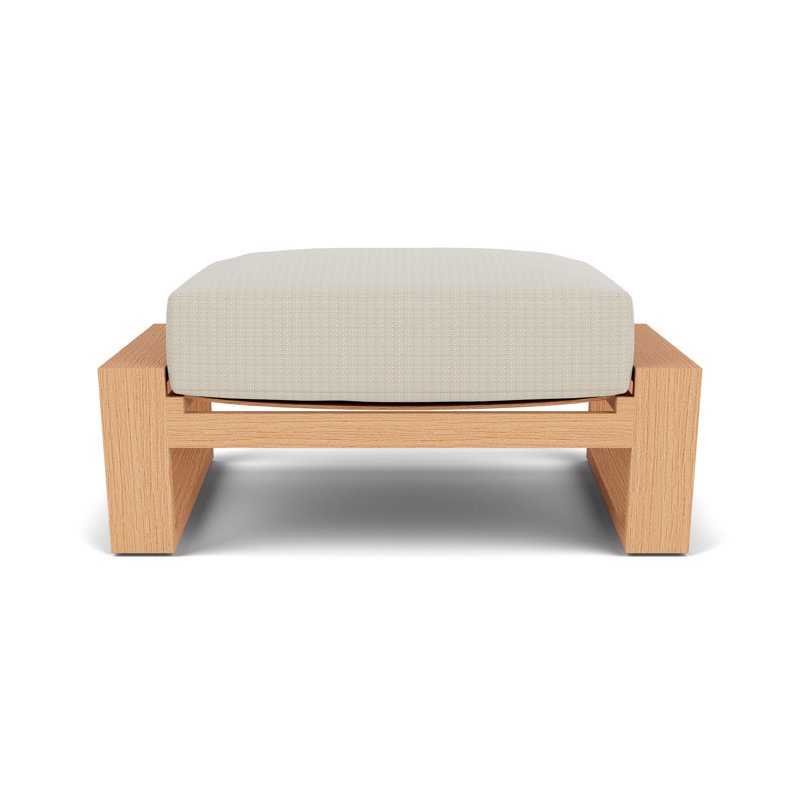 Pursuit Rectangle Outdoor Ottoman Patio Ottoman, Beach Natural