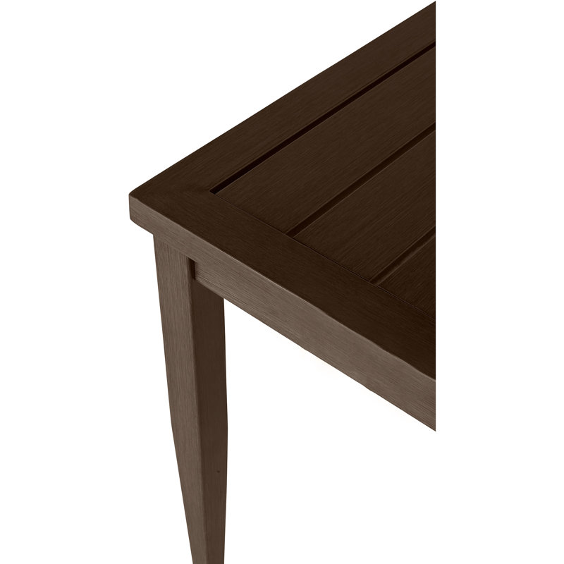 Brookings Wrought Aluminum Dining Table, Oak