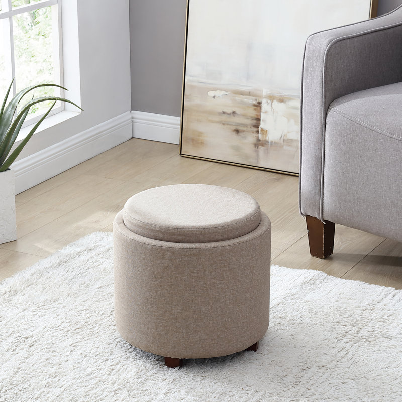 Repose-pieds Ludine, Lin beige