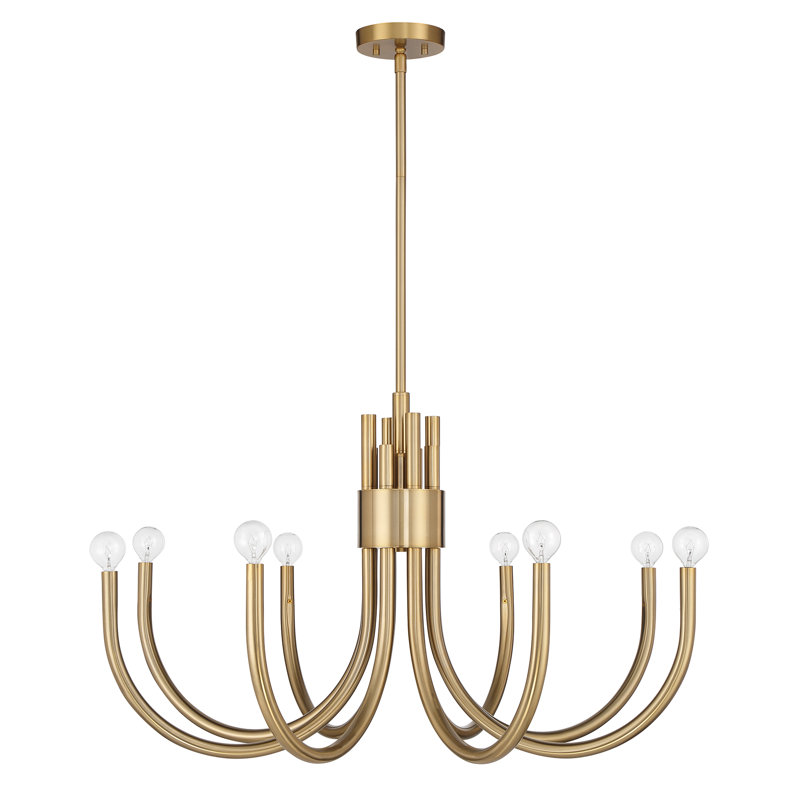 Sorrento 8-Light Chandelier, Laiton