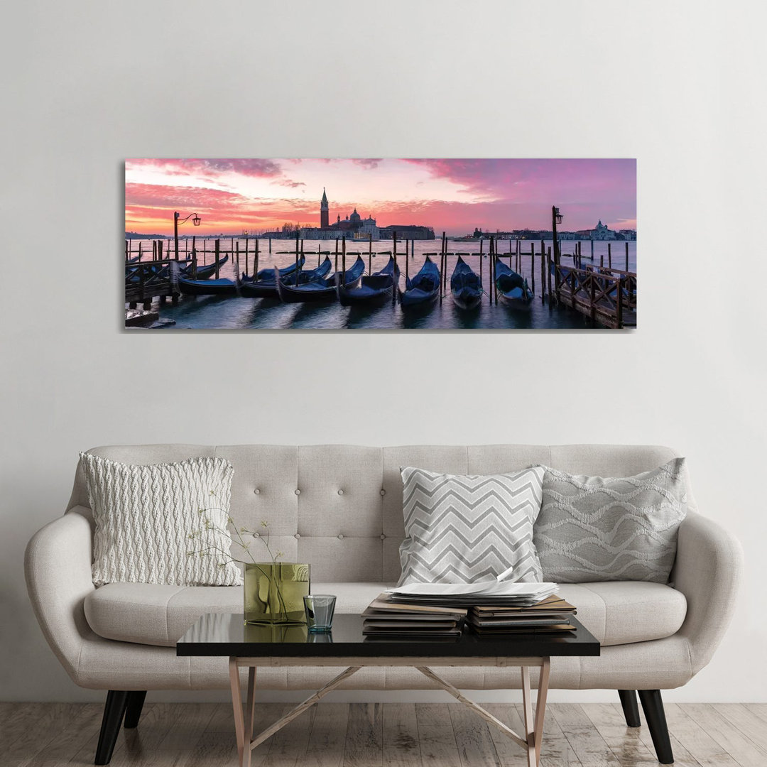 Gondolas, Venice by Matteo Colombo - Wrapped Canvas Panoramic Print