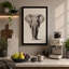 Elephant Presence Minimalist - Print-136771252-136771251