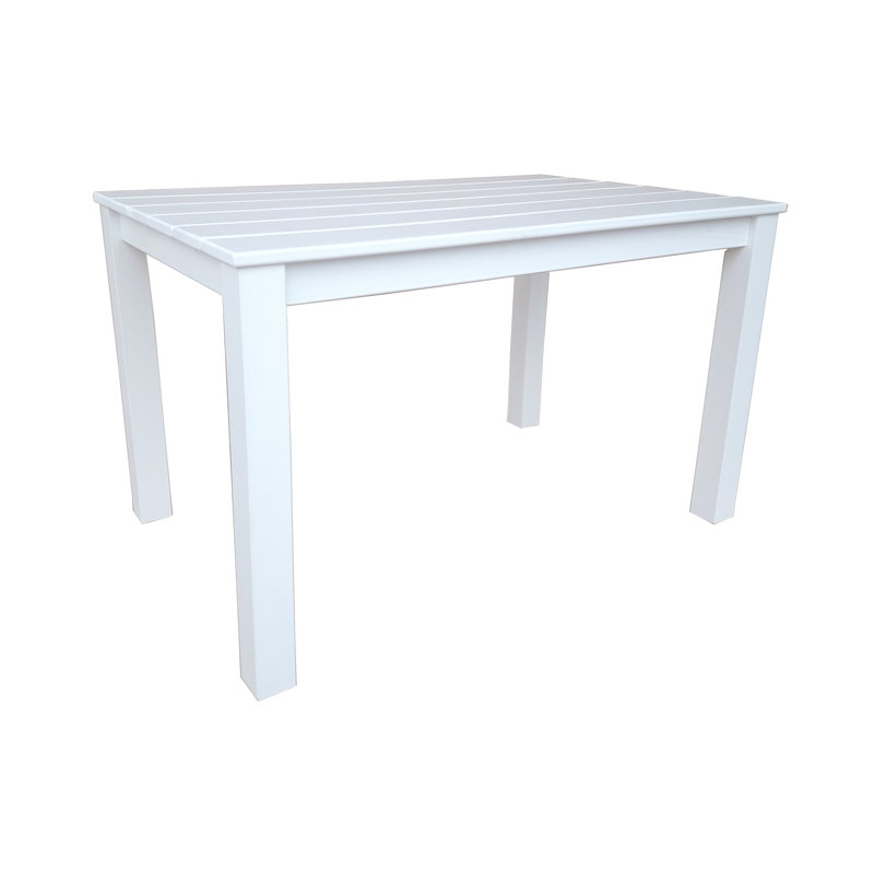 Zephyr Rectangular Pine Outdoor Dining Table , cm W cm D, H50 x L100 x W50, White