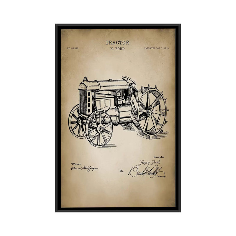 « farm vi », impression sur toile, H 26 po x l 18 po x P 1,5 po, Toile encadrée noire, Pas de tapis