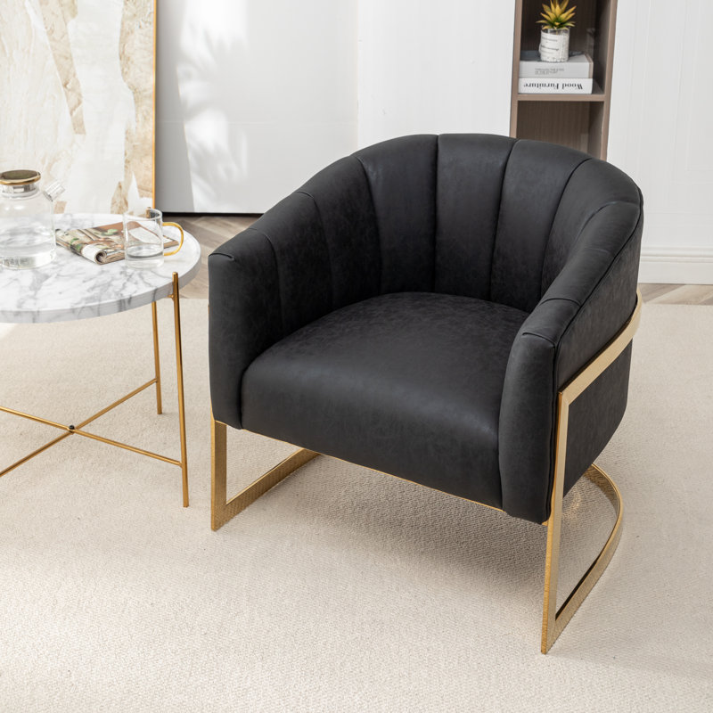 Fauteuil demi-tonneau Tellico, Polyester noir