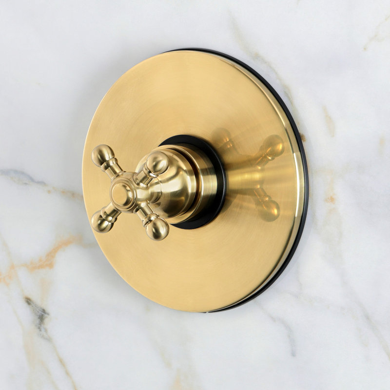 Kingston Brass Metropolitan Single-Handle Pressure Balanced Shower Faucet, Brushed Brass