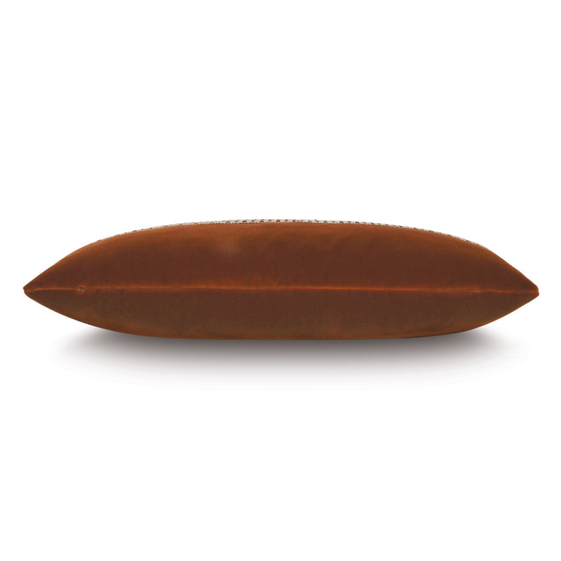 Appliqued Feather Reversible Throw Pillow