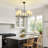 5-Light Modern Dimmable Chandelier With Fabric Shades-1573470183