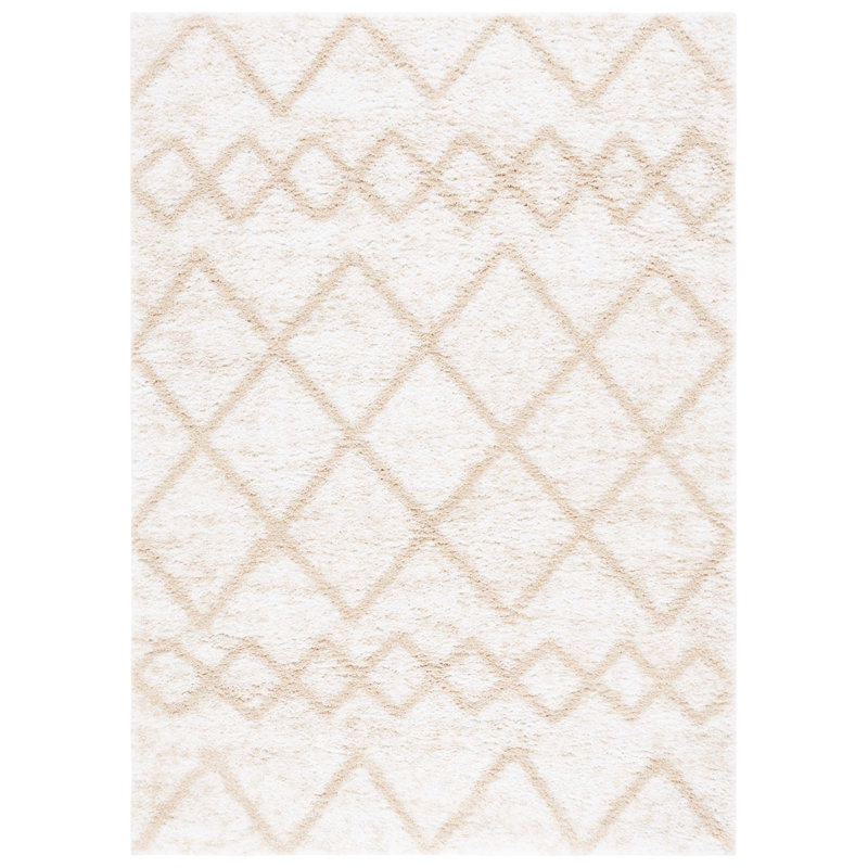 Berber Shag Performance Geometric Rug, Rectangle 4'5" x 6'5"