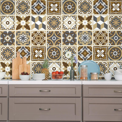 15cm W x 15cm L Vinyl Peel and Stick Mosaic Tile