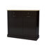 Armoire à ordures inclinable à deux tiroirs et à deux compartiments - Noir
