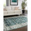 Tapis bleu sarcelle / ivoire Jadalynn-985047876