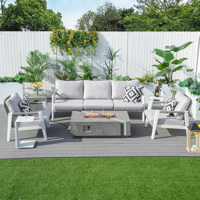 Viorel 5 - Person Patio Conversation Set with Cushions