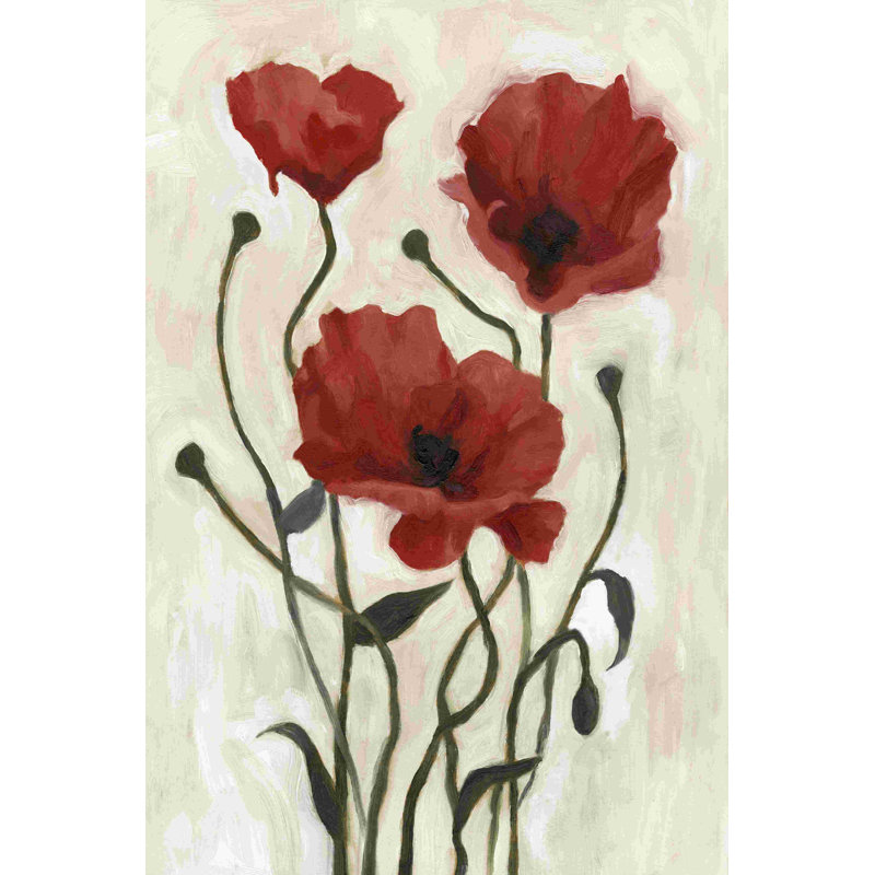 Bouquet de coquelicots I, H 12 po x l 8 po