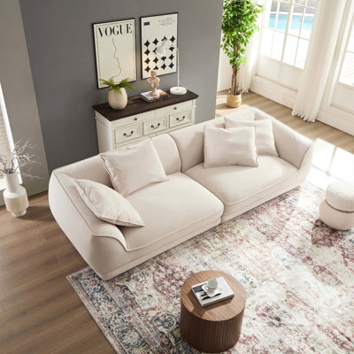 Nordic Modern Sectional Sofa with Removable Pillowcase and High Rebound Sponge