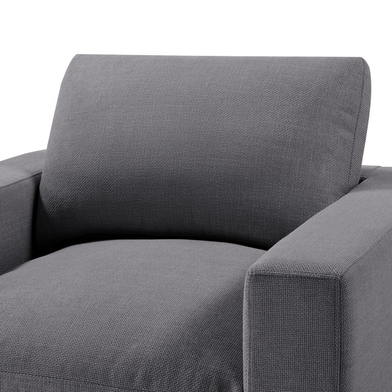 Fauteuil Jodina, Polyester gris