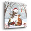 Art mural en verre épique «Snowy Forest Friends» par Elle Media Group SA, 36 po x 36 po-117482286