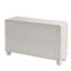 Armoire de rangement blanche de 47,1 po. Conception moderne. Convient à différentes pièces. Intérieur spacieux. Porte en verre coulissante. Et. Rangement facile d'entretien.