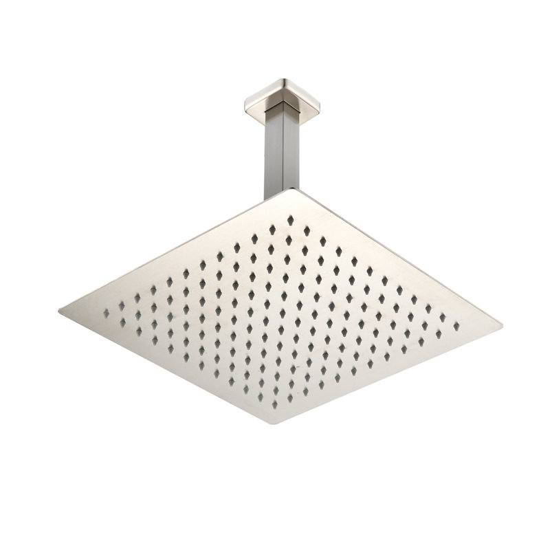 Ceiling Mounted Shower System with Handheld Shower, Brushed Nickel