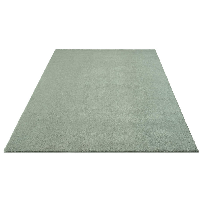 The Carpet Relax – Modern Rug, Fluffy, Short Pile, Non-Slip Underside, Washable Up To 30°C, Super-Soft, Fur Look, Green