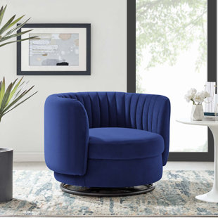 Chaise pivotante en velours Charles Emerald