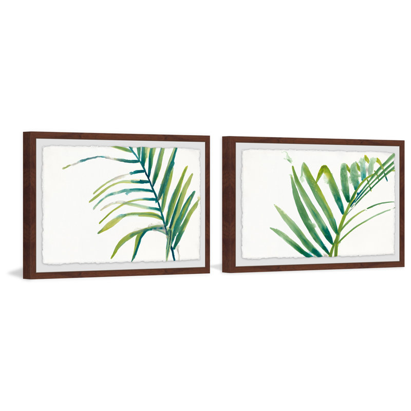 Palm Wonderful VII - ensemble de 2 reproductions encadrées sur papier, H 12 po x l 18 po