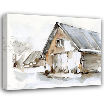 «Red Barrel Studio®» par Harper, Ethan, art sur toile tendue: Dilapidated Barn I
